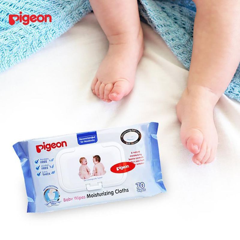 Toallas Húmedas Hidratantes Para Bebés 70 Unidades - Pigeon