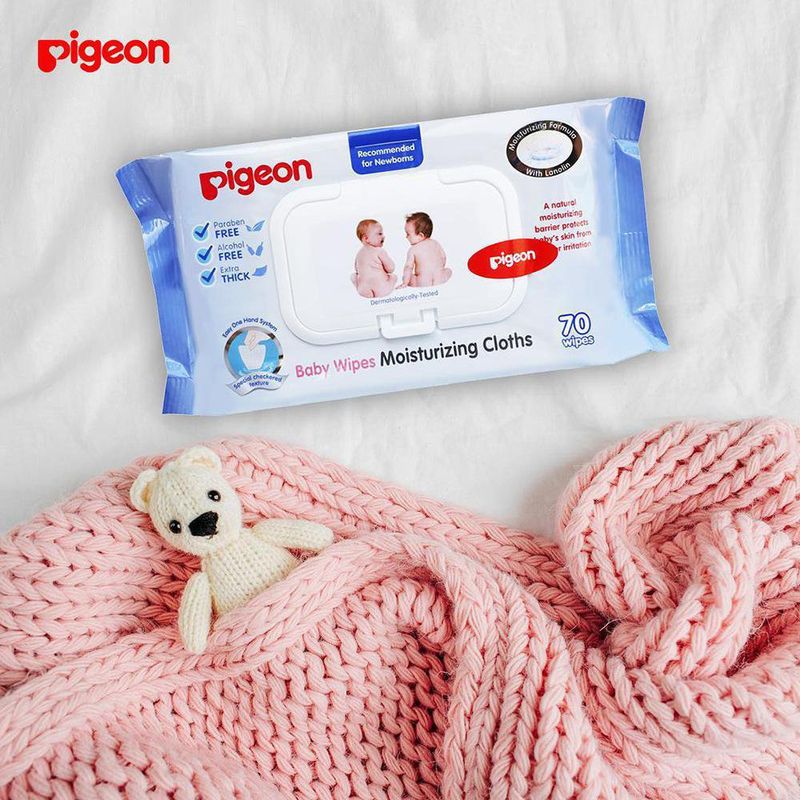 Toallas Húmedas Hidratantes Para Bebés 70 Unidades - Pigeon