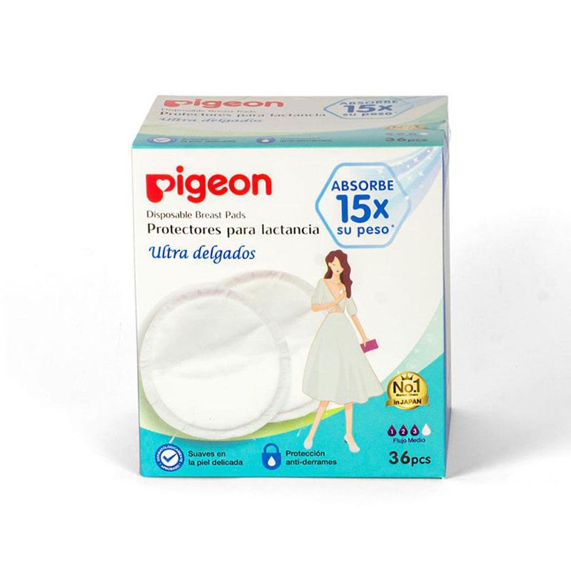 Protector De Lactancia Diseño Ultra Delgados 36 Unidades - Pigeon