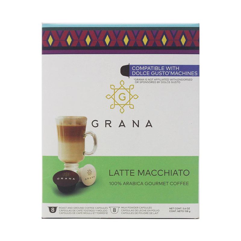 Caja De Capsulas Café Latte Macchiato 16 Unidades - Grana