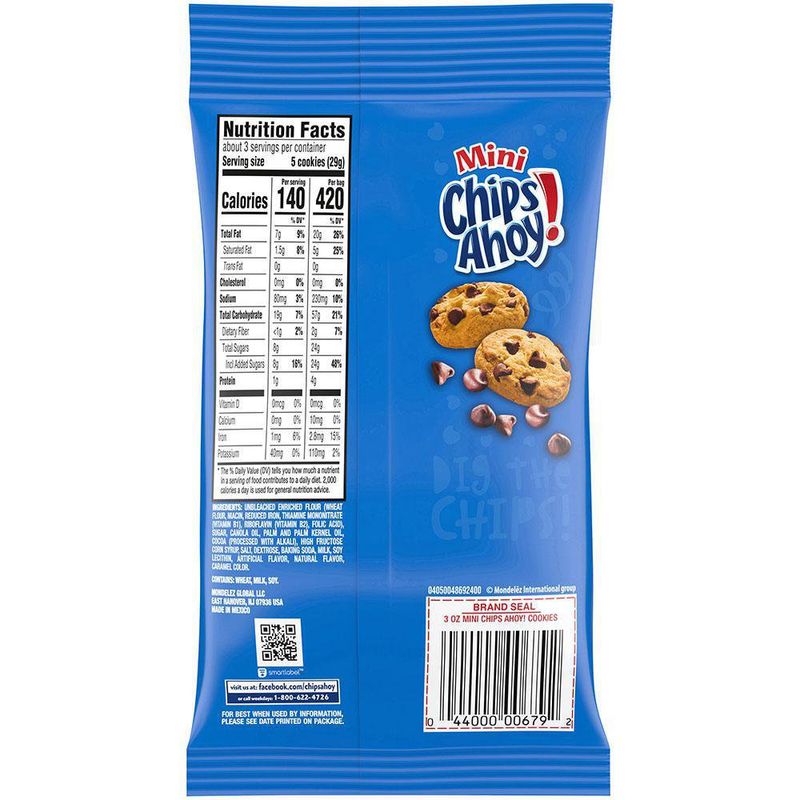 Chips Ahoy Mini Galletas Con Chispas Sabor Chocolate 50 Gr