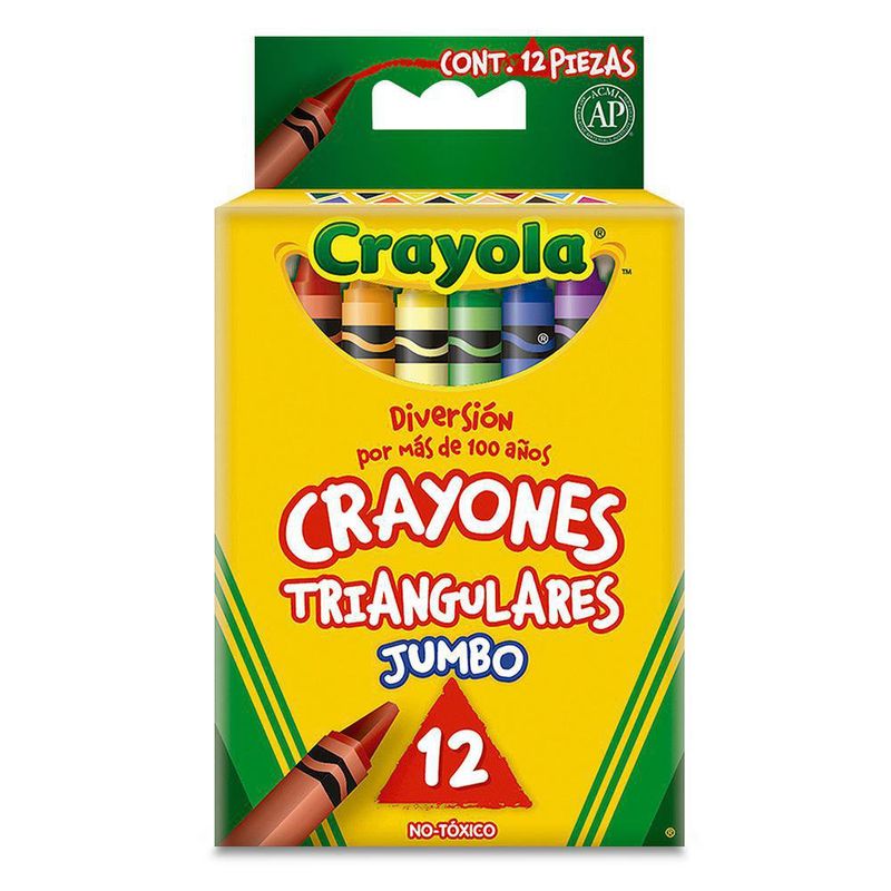 Caja De Crayones Triangulares Jumbo 12 Colores - Crayola