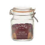 Frasco De Vidrio Cuadrado Con Clip 1 L - Kilner