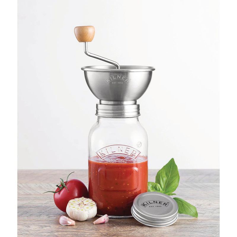 Frasco De Vidrio Con Tolva Para Hacer Salsa 1 Lt - Kilner