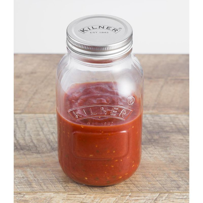 Frasco De Vidrio Con Tolva Para Hacer Salsa 1 Lt - Kilner