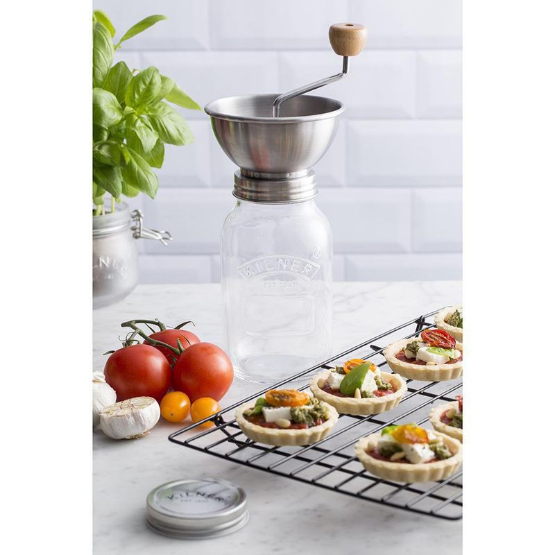 Frasco De Vidrio Con Tolva Para Hacer Salsa 1 Lt - Kilner