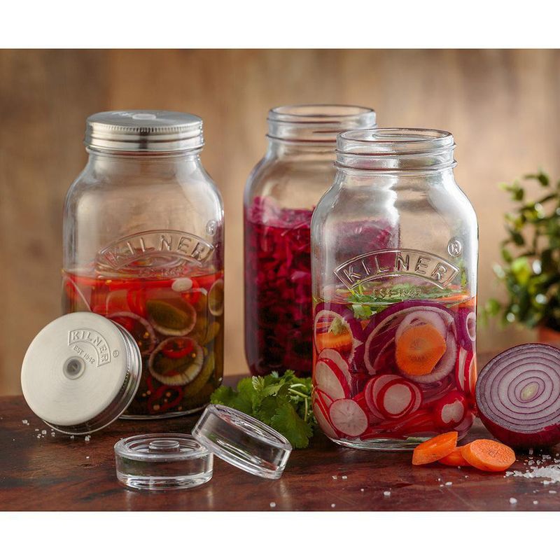 Set De 2 Frascos De Vidrio Para Fermentación 1 Lt - Kilner