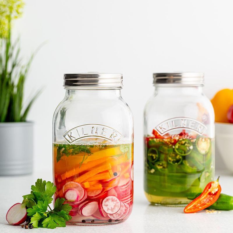 Set De 2 Frascos De Vidrio Para Fermentación 1 Lt - Kilner