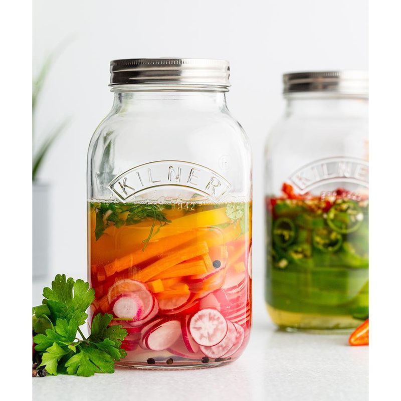 Set De 2 Frascos De Vidrio Para Fermentación 1 Lt - Kilner