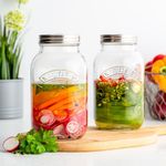 Set De 2 Frascos De Vidrio Para Fermentación 1 Lt - Kilner
