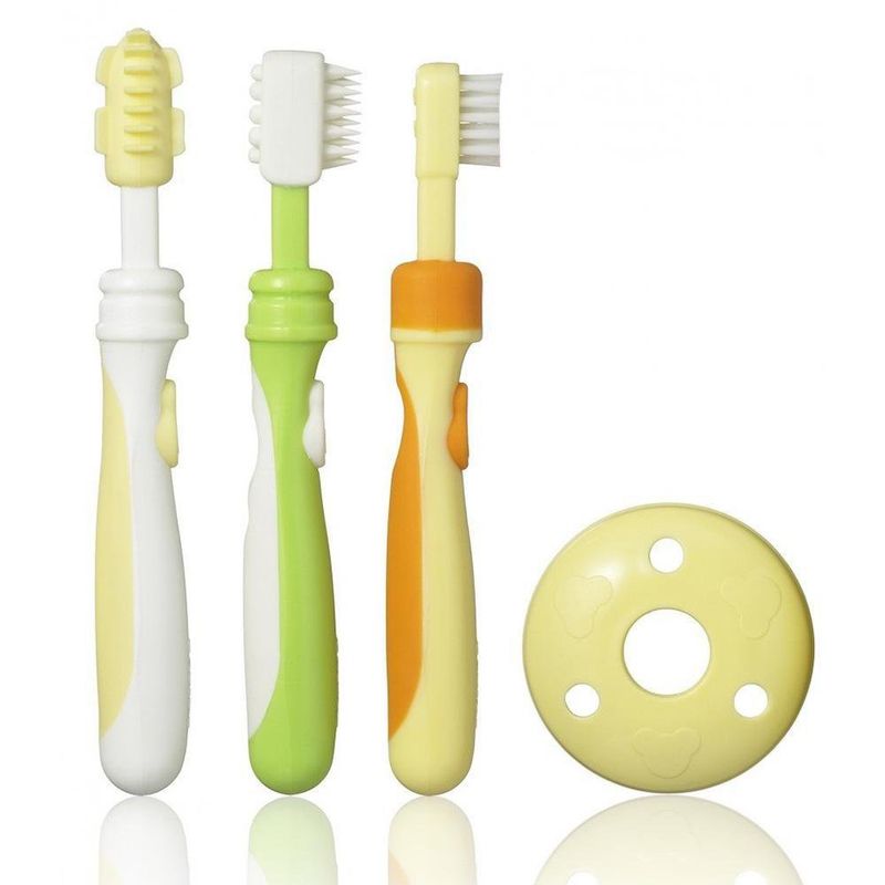  Juego de cepillos de dientes para bebés etapa 3 (12 a 18 meses)  : Bebés