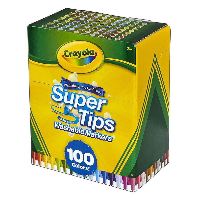 Caja De Marcadores Super Tips Multicolores 100 Unidades - Crayola