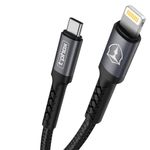 Cable De Carga Rápida Tipo C A Lightning Negro 20W - Tphox