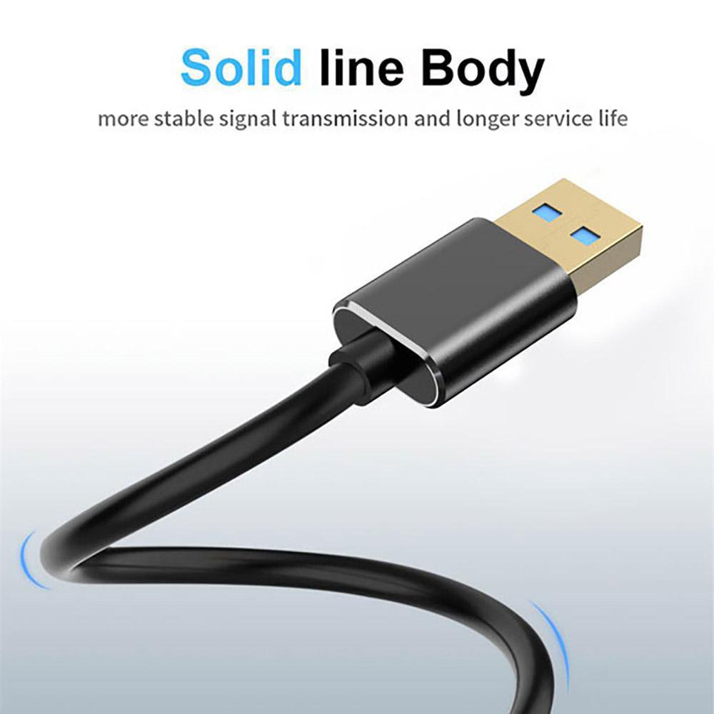 UCEC Cable de extensión USB 3.0, extensor de cable USB SuperSpeed corto USB  de 90 grados, macho a hembra, A ángulo izquierdo y recto para cámara web
