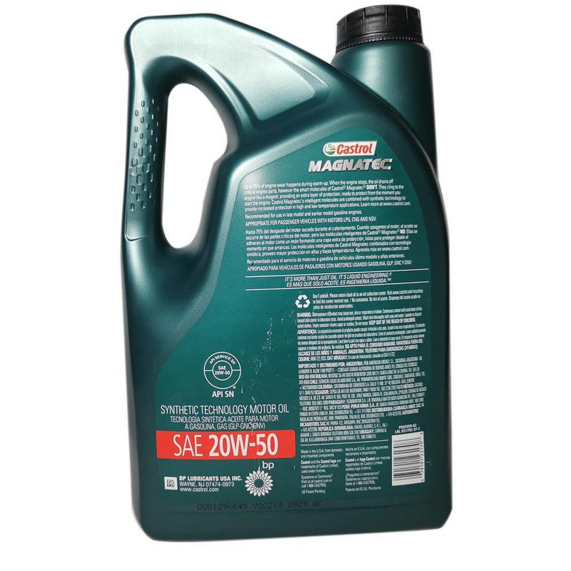 Aceite 5w30 Castrol Gtx Tecnología Sintética 4.73 Litros