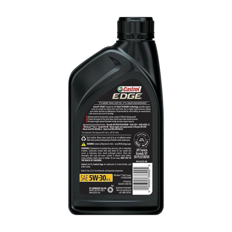 Aceite Sintético 5W-30 Edge 1/4 Gal - Castrol