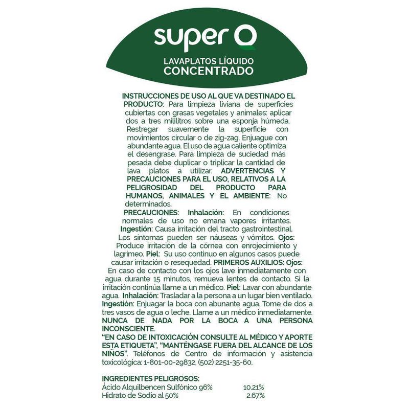 Lavaplatos Líquido 1000 Ml Limón - Super-Q