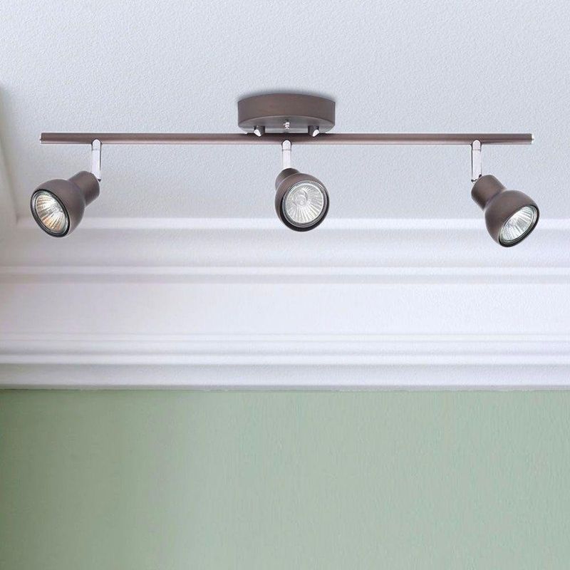 Lámpara De Techo Pared 3 Bombillos Café 50 W - Z