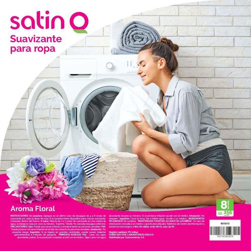 Suavizante Líquido Para Ropa 8 Gal- Satín Q