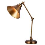 Lámpara De Escritorio Bronce Antiguo De 1 Bombillo - Z