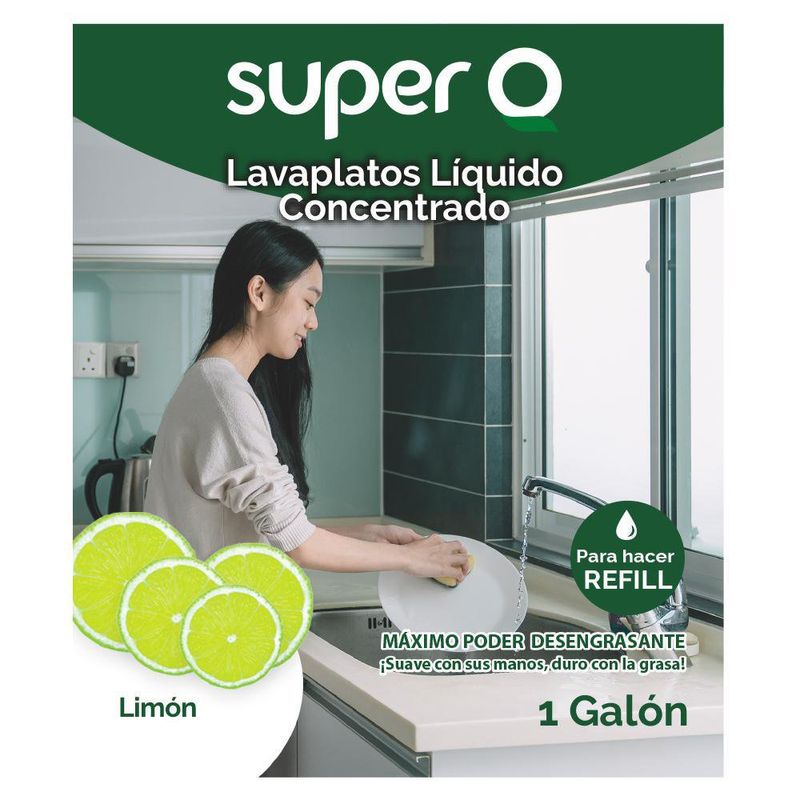 Lavaplatos Líquido 1 Galón Limón - Super-Q