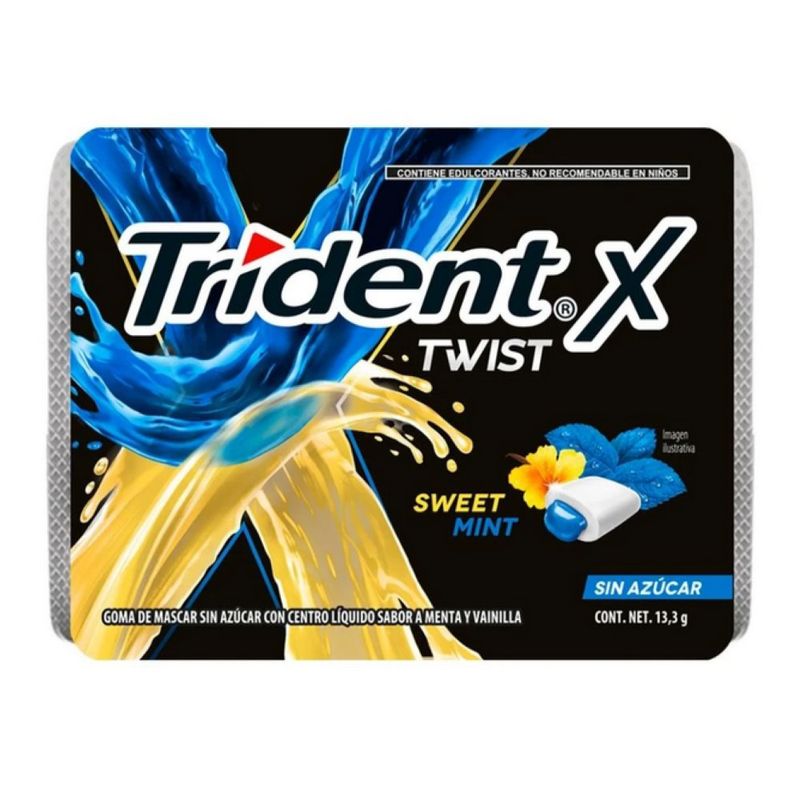 Goma De Mascar Splash Menta Dulce 13.3 G - Trident