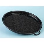 Comal Redondo Negro Jaspeado De 34 Cm - Cinsa