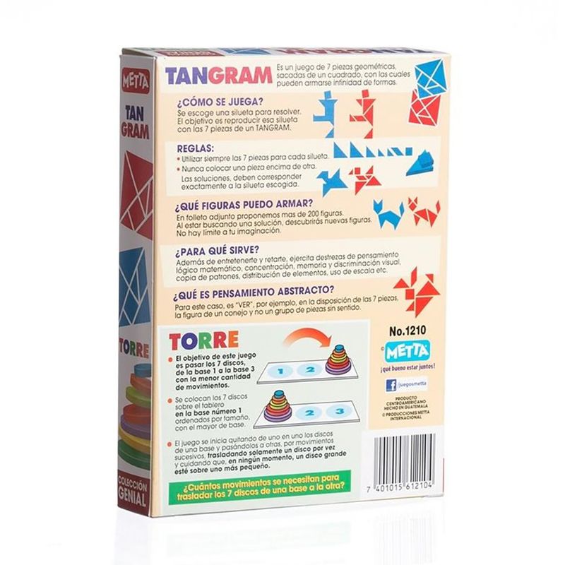 Juego De Mesa Tangram Torre - Metta