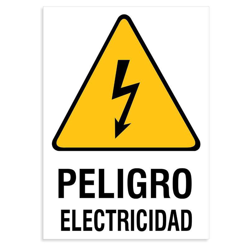 Rótulo Diseño Diseño Peligro Eléctrico De 25.4X35.6 Cm - Foto Metal