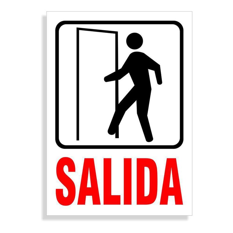 Rótulo Diseño Salida De 12.7X17.8 Cm - Foto Metal