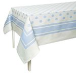 Mantel Cuadrado Azul Con Puntos - Livim Natural Home Varios Tamaños