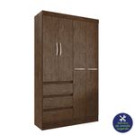 Armario De 4 Puertas Y 3 Gavetas 47X110X197 Cm - Z