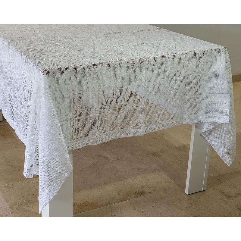 Mantel Color Blanco Cuadrado 150X150 Cm - Livim Natural Home