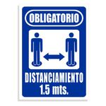 Rótulo Diseño Distanciamiento De 22.9X30.5 Cm - Foto Metal