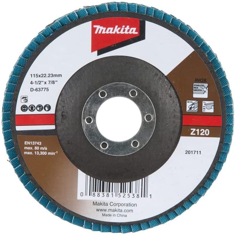 Disco De Pulir Metal 4.5 Plg 120 G - Makita