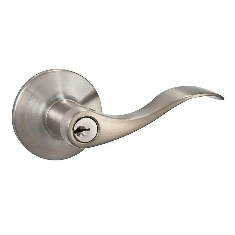 Chapa tipo Manija Queen Cromo Satinado para Dormitorio