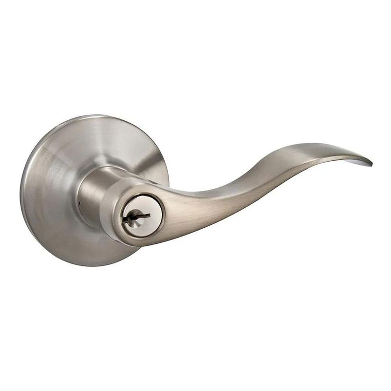 Chapa Tipo Manija Queen Cromo Satinado Para Dormitorio - Kwikset