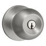 Chapa Tipo Pomo Bala Cromo Mate Para Dormitorio - Kwikset