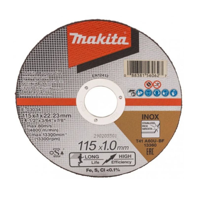 Disco de corte Ø 125 mm, espesor 1,6 mm P-53039 para metal Makita