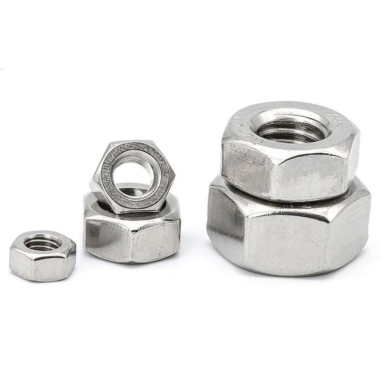 Set De 6 Tuercas Hexagonal Rosca Fina M5 Gris - Leon Fasteners