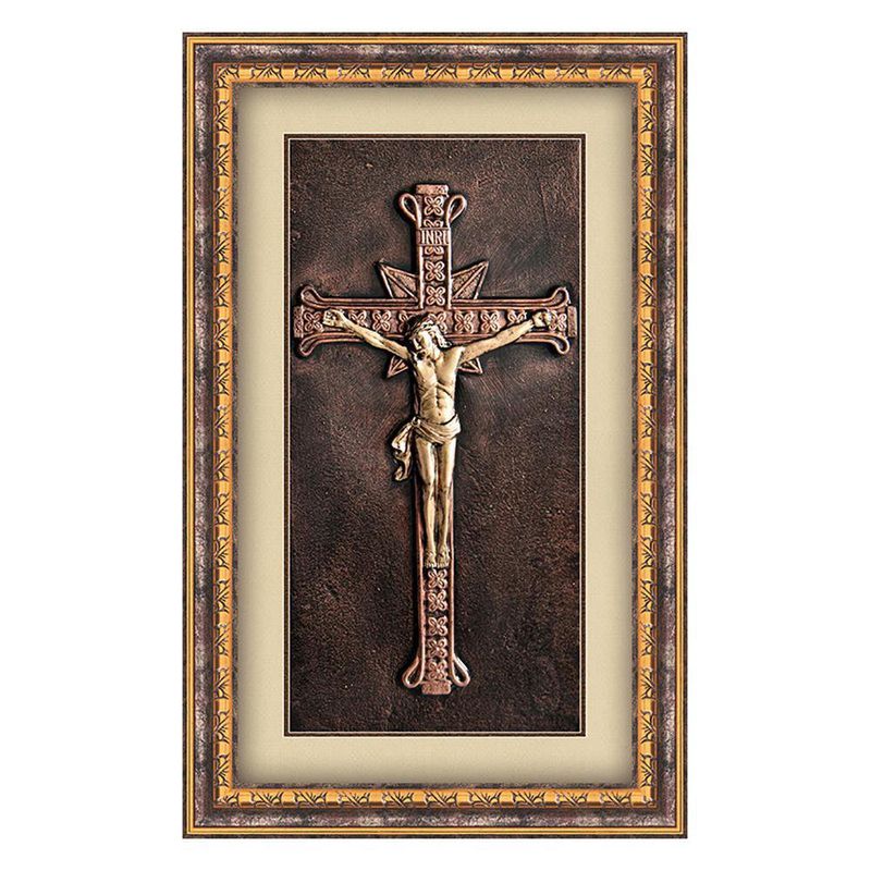 Cuadro De Jesús Marrón Oscuro De 41X65 Cm - Viva