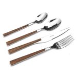 Set Cubiertos De Acero Inoxidable 16 Pz - Toscana