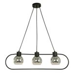Lámpara Colgante Negra Y Plateado 3 Luces Base E27 40 W - Z