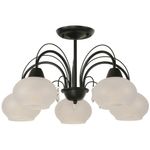 Lámpara De Techo Negra Y Blanco 5 Luces Base E27 40 W - Z