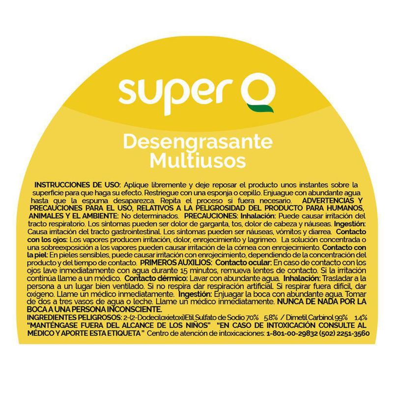 Desengrasante de Cocina 1 Galón - Super Q
