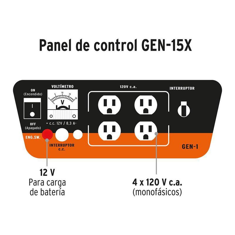 GENERADOR ELECTRICO A GASOLINA 8,000 W - TRUPER