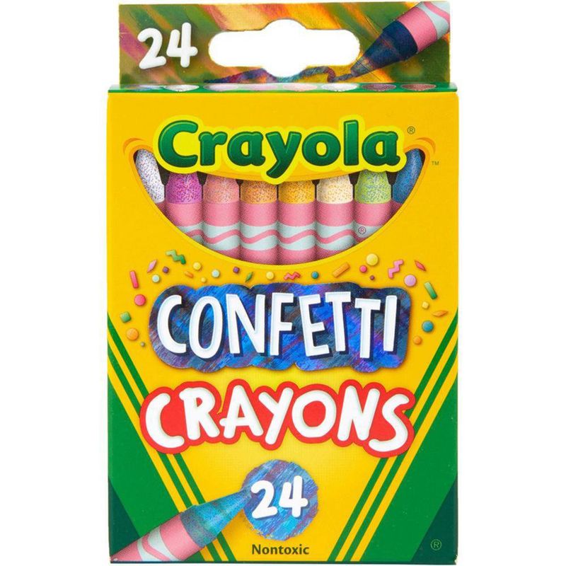Caja De Crayones De Confetti Para Arte Y Manualidades De 24 Colores - Crayola