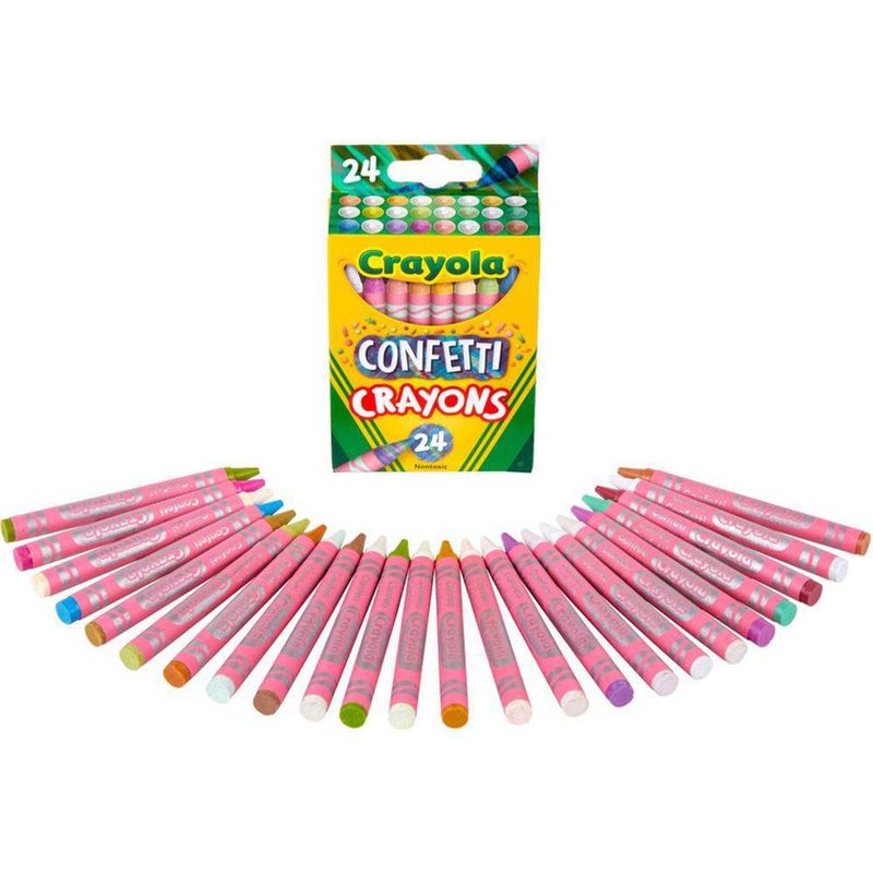 Caja De Crayones De Confetti Para Arte Y Manualidades De 24 Colores - Crayola