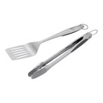 Set De Espátula Y Pinza De Acero Inoxidable Para Asado - Weber