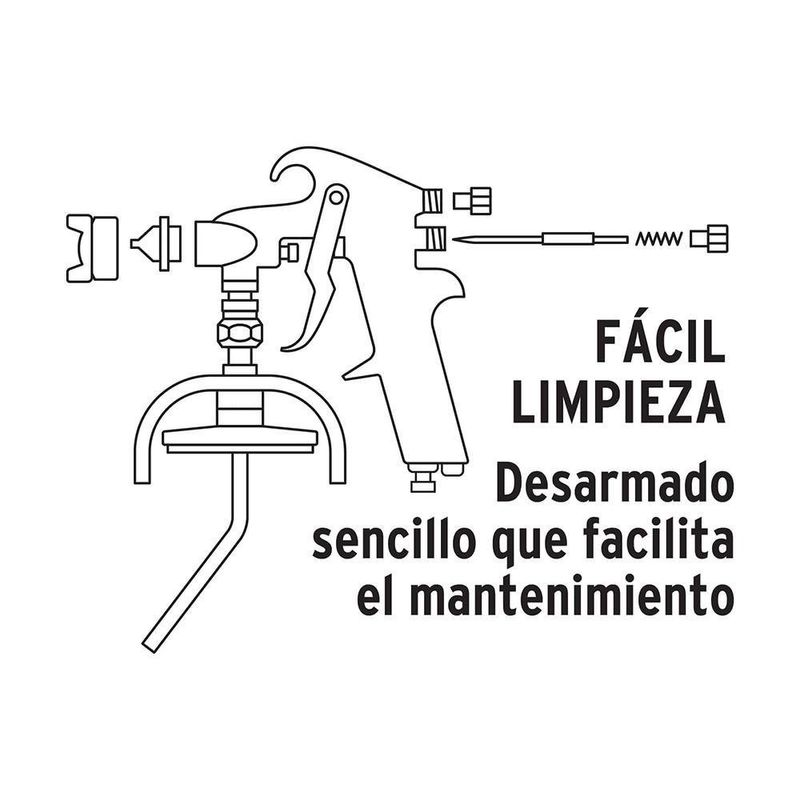 Pistola De Gravedad De Aluminio 1.7 Mm - Truper